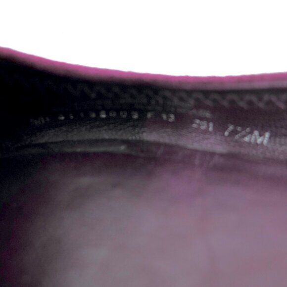 TORY BURCH~Gold Reva Logo~BALLET FLATS~PURPLE SUEDE LEATHER SHOES~7.5M - Picture 6 of 6